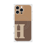 プレミアムスクエアケース with MagSafe［ オリジナル - initial two tone - H brown ］