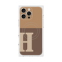 プレミアムスクエアケース with MagSafe［ オリジナル - initial two tone - H brown ］