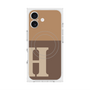 プレミアムスクエアケース with MagSafe［ オリジナル - initial two tone - H brown ］