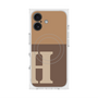 プレミアムスクエアケース with MagSafe［ オリジナル - initial two tone - H brown ］