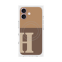 プレミアムスクエアケース with MagSafe［ オリジナル - initial two tone - H brown ］