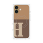 プレミアムスクエアケース with MagSafe［ オリジナル - initial two tone - H brown ］
