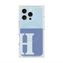 プレミアムスクエアケース with MagSafe［ オリジナル - initial two tone - H blue ］