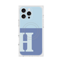 プレミアムスクエアケース with MagSafe［ オリジナル - initial two tone - H blue ］
