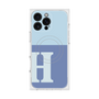 プレミアムスクエアケース with MagSafe［ オリジナル - initial two tone - H blue ］