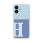 プレミアムスクエアケース with MagSafe［ オリジナル - initial two tone - H blue ］