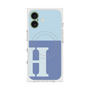 プレミアムスクエアケース with MagSafe［ オリジナル - initial two tone - H blue ］