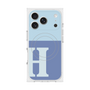 プレミアムスクエアケース with MagSafe［ オリジナル - initial two tone - H blue ］