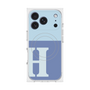 プレミアムスクエアケース with MagSafe［ オリジナル - initial two tone - H blue ］