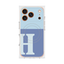 プレミアムスクエアケース with MagSafe［ オリジナル - initial two tone - H blue ］