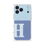 プレミアムスクエアケース with MagSafe［ オリジナル - initial two tone - H blue ］