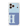 プレミアムスクエアケース with MagSafe［ オリジナル - initial two tone - H blue ］