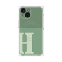 プレミアムスクエアケース with MagSafe［ オリジナル - initial two tone - H green ］