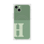 プレミアムスクエアケース with MagSafe［ オリジナル - initial two tone - H green ］