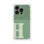 プレミアムスクエアケース with MagSafe［ オリジナル - initial two tone - H green ］