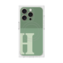 プレミアムスクエアケース with MagSafe［ オリジナル - initial two tone - H green ］