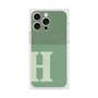 プレミアムスクエアケース with MagSafe［ オリジナル - initial two tone - H green ］