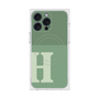 プレミアムスクエアケース with MagSafe［ オリジナル - initial two tone - H green ］