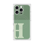 プレミアムスクエアケース with MagSafe［ オリジナル - initial two tone - H green ］