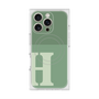 プレミアムスクエアケース with MagSafe［ オリジナル - initial two tone - H green ］