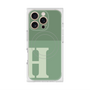 プレミアムスクエアケース with MagSafe［ オリジナル - initial two tone - H green ］