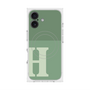 プレミアムスクエアケース with MagSafe［ オリジナル - initial two tone - H green ］