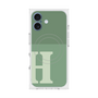 プレミアムスクエアケース with MagSafe［ オリジナル - initial two tone - H green ］