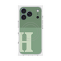 プレミアムスクエアケース with MagSafe［ オリジナル - initial two tone - H green ］