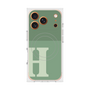 プレミアムスクエアケース with MagSafe［ オリジナル - initial two tone - H green ］