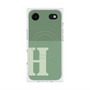 プレミアムスクエアケース with MagSafe［ オリジナル - initial two tone - H green ］