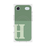 プレミアムスクエアケース with MagSafe［ オリジナル - initial two tone - H green ］