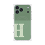 プレミアムスクエアケース with MagSafe［ オリジナル - initial two tone - H green ］
