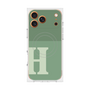 プレミアムスクエアケース with MagSafe［ オリジナル - initial two tone - H green ］