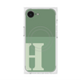 プレミアムスクエアケース with MagSafe［ オリジナル - initial two tone - H green ］
