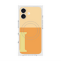 プレミアムスクエアケース with MagSafe［ オリジナル - initial two tone - I orange ］
