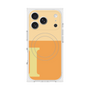プレミアムスクエアケース with MagSafe［ オリジナル - initial two tone - I orange ］