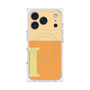 プレミアムスクエアケース with MagSafe［ オリジナル - initial two tone - I orange ］