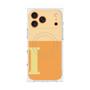 プレミアムスクエアケース with MagSafe［ オリジナル - initial two tone - I orange ］