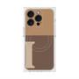 プレミアムスクエアケース with MagSafe［ オリジナル - initial two tone - I brown ］