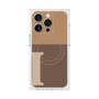 プレミアムスクエアケース with MagSafe［ オリジナル - initial two tone - I brown ］