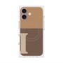 プレミアムスクエアケース with MagSafe［ オリジナル - initial two tone - I brown ］