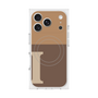 プレミアムスクエアケース with MagSafe［ オリジナル - initial two tone - I brown ］