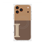 プレミアムスクエアケース with MagSafe［ オリジナル - initial two tone - I brown ］