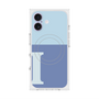 プレミアムスクエアケース with MagSafe［ オリジナル - initial two tone - I blue ］
