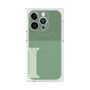プレミアムスクエアケース with MagSafe［ オリジナル - initial two tone - I green ］