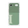 プレミアムスクエアケース with MagSafe［ オリジナル - initial two tone - I green ］