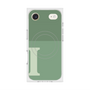 プレミアムスクエアケース with MagSafe［ オリジナル - initial two tone - I green ］