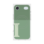 プレミアムスクエアケース with MagSafe［ オリジナル - initial two tone - I green ］