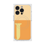 プレミアムスクエアケース with MagSafe［ オリジナル - initial two tone - J orange ］