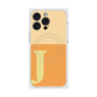 プレミアムスクエアケース with MagSafe［ オリジナル - initial two tone - J orange ］